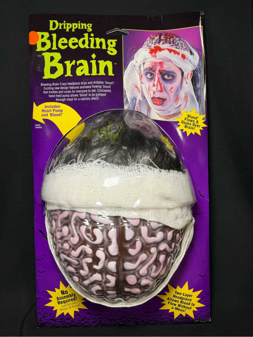 Vintage Fun World Brain Dripping Bleeding Mask New Rare